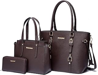 3PCS Purses for Women Tote Bag and Wallet Set Shoulder Satchel Handbags