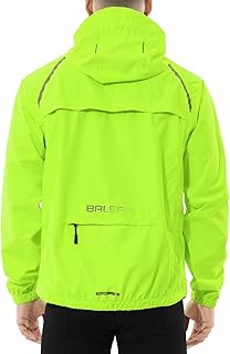 Men's Rain Jacket Waterproof Windbreaker Raincoat Running Cycling Hiking Gear Hood Lightweight Reflective Packable