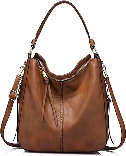 Hobo Crossbody Bags for Women Designer Faux Leather Hobo Handbags Retro Large Size Shoulder Bag Bucket Purse