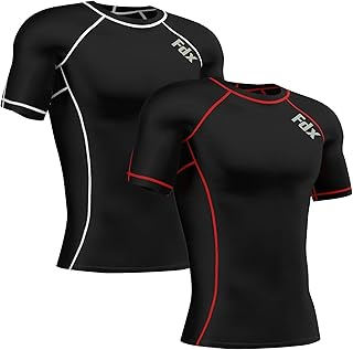 Mens Compression Shirt Summer Short Sleeve Base Layer Gym Running Cycling Workout Top Quick Dry Breathable Stretch Fitness Sports Activewear for Men