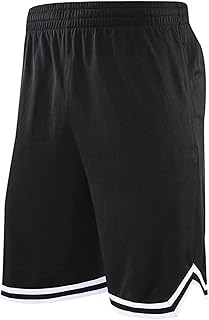 Mens Shorts Mens Long Basketball Shorts with Zip Pockets - 11" Mesh Athletic Gym Workout Sport Shorts Lightweight
